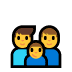 👨‍👨‍👦 family: man, man, boy display on Windows